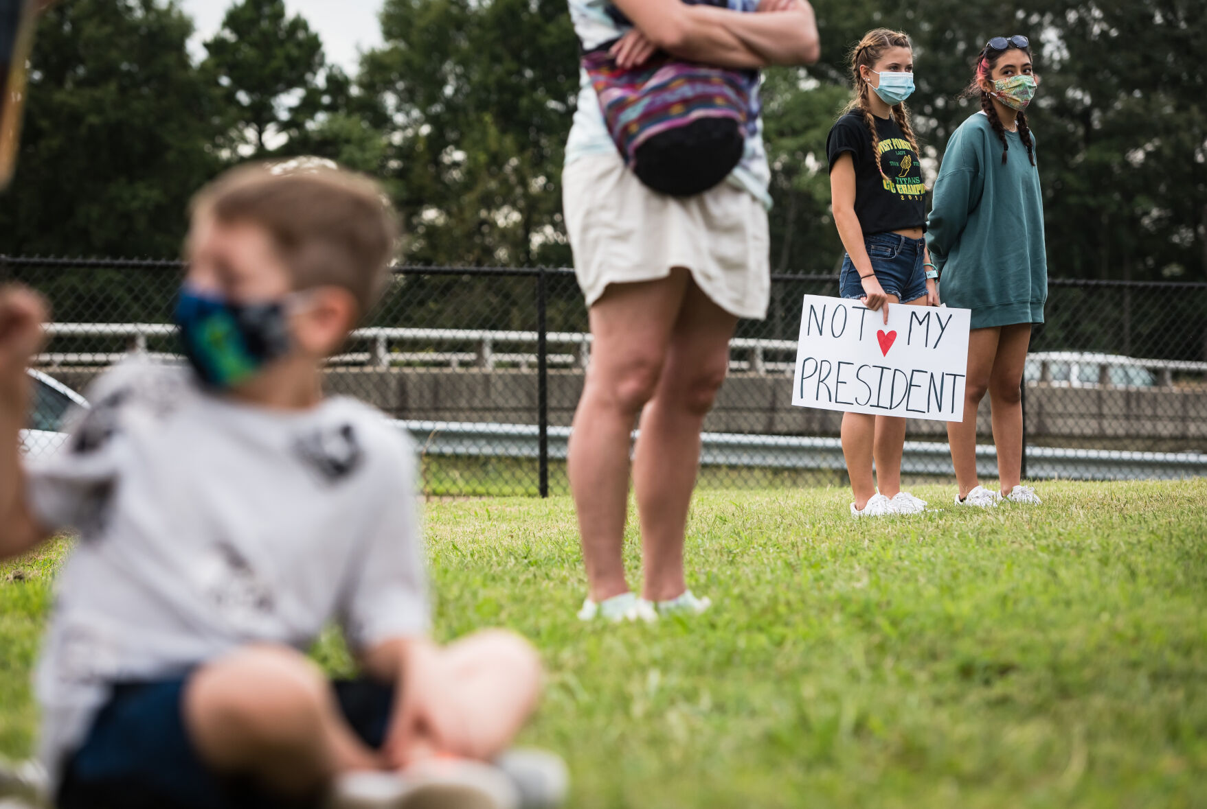 Building WSNC Protest Against Trump Rally